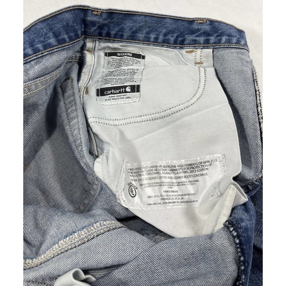 CARHARTT FR NFPA 2112 Men's Jeans Size 40 x 30 Blue Denim Relaxed Fit - Picture 10 of 10